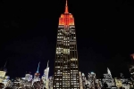 Federation of Indian Associations, Diwali, empire state building lit up to honour the festival of lights, State building