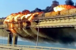 Vladimir Putin, Crimea bridge new updates, huge explosion on crimea bridge that connects russia, 380 11