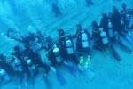 Guinness world record for the longest human chain underwater, Guinness world record, nri and team creates guinness world record, Scuba diving