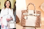 Nita Ambani's Crocodile Skin Handbag, Birkin bags, nita ambani s crocodile skin handbag worth rs 2 6 cr studded with 240 diamonds goes viral, Nita ambani