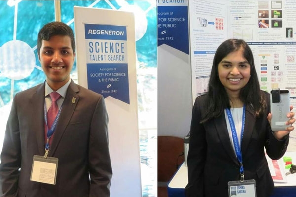 Two Indian American Teens Adam Ardeishar, Eshika Saxena Awarded at Regeneron Science Talent Search