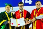 Vels University, Ram Charan Doctorate latest, ram charan felicitated with doctorate in chennai, University